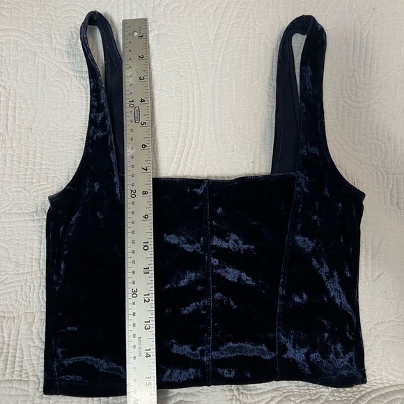 Free People Blue Velvet Corset tank size small - Picture 10 of 12
